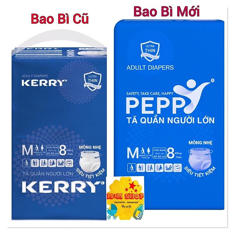 Tã bỉm quần người lớn, người già Peppy M8/L7/XL8 mỏng, nhẹ, thoáng