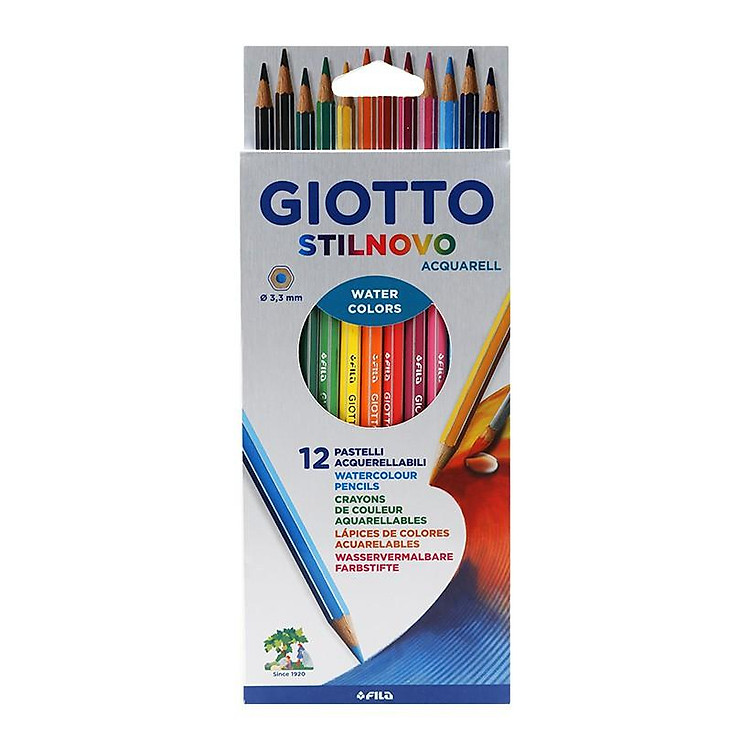 Hộp Chì 12 Màu Nước GIOTTO Stilnovo Aquarell 255700