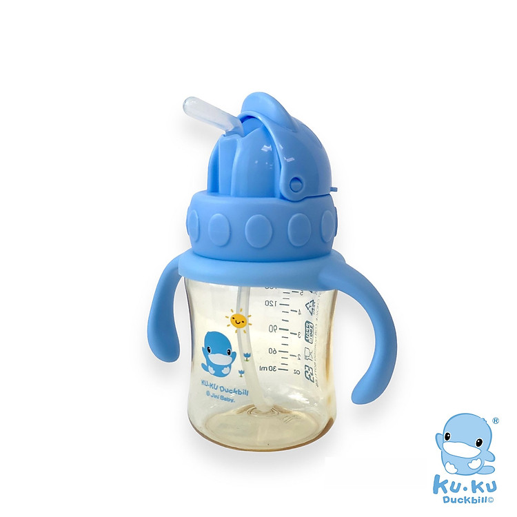 Bình uống nước ống hút KUKU 140ML Giá rẻ - Hình ảnh 5
