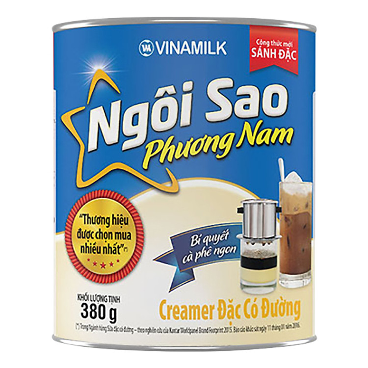 Kem Sữa Đặc Ngôi Sao Phương Nam Vinamilk - Hộp Thiếc 380G Xanh Biển