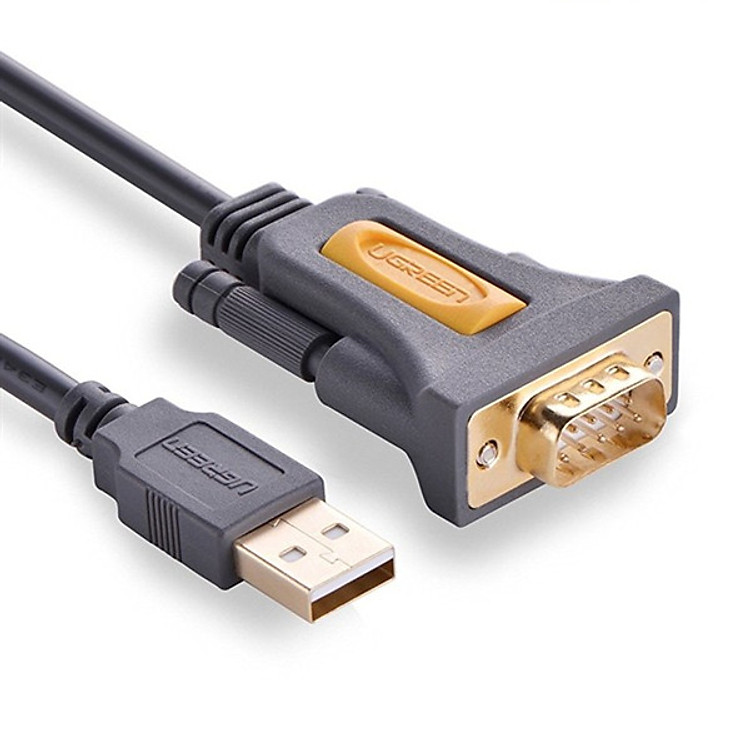 Cáp tín hiệu chuyển đổi USB 2.0 sang COM RS232 cao cấp 2M Ugreen 104TH20222CR Hàng chính hãng