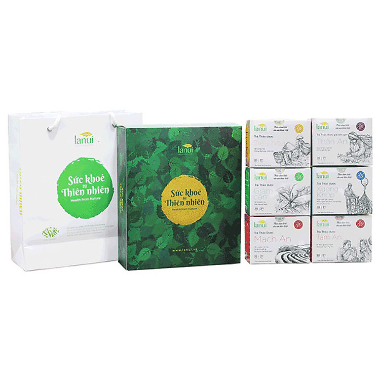 Bộ quà Tết 2019 120 Gói trà LANUI cao cấp cho sức khỏe