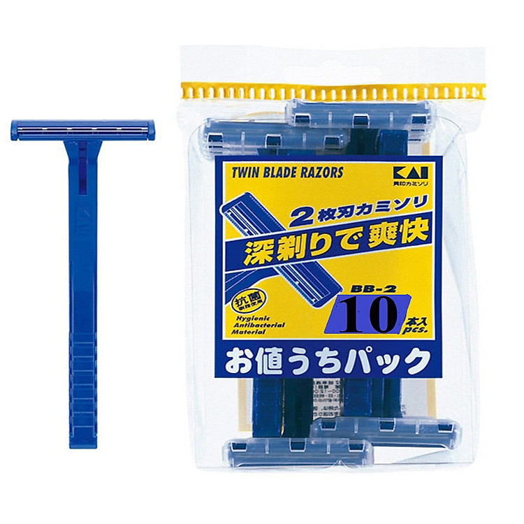 Set 10 dao cạo râu 2 lưỡi kép KAI Hàng Nhật