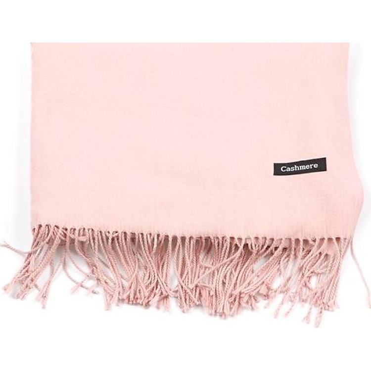 Khăn Choàng Cổ Len Dạ Màu Hồng Nhạt Trơn - Cashmere - Mã KC094
