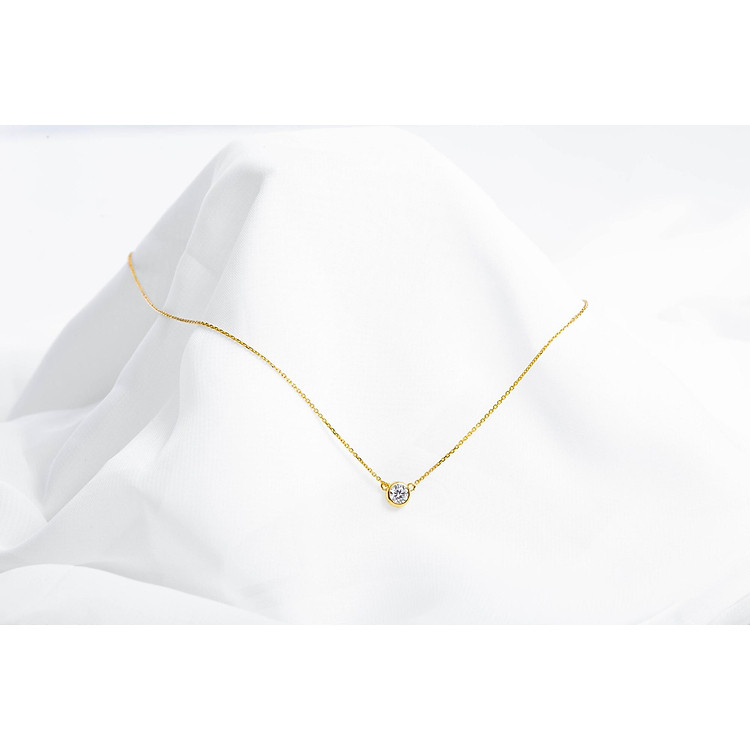 Dây chuyền vàng liền mặt DOJI 14K 0819CP-LAL076-YG