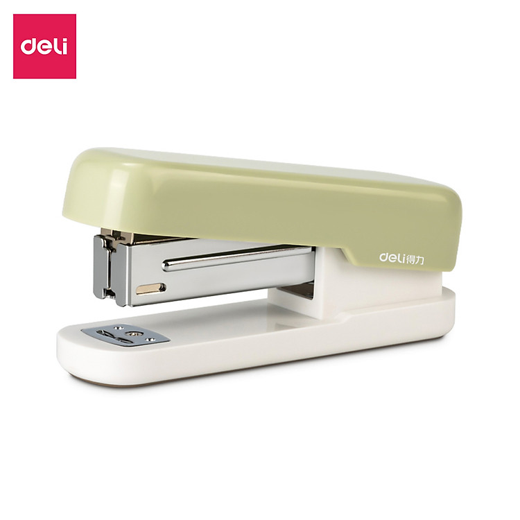 Dập Ghim Học Sinh Mini Deli (25 trang) - Xanh Lá - Ảnh 2