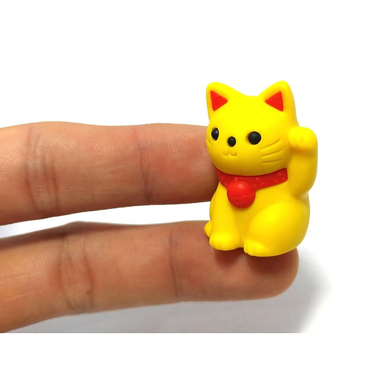 Gôm Tẩy Iwako Hình Mèo Vàng Dây Đỏ - Ảnh 2