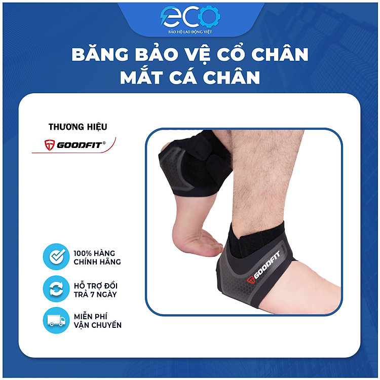 Băng bảo vệ cổ chân GoodFit GF611A băng quấn cổ chân, mắt cá chân mỏng nhẹ, miếng dán chắc chắn