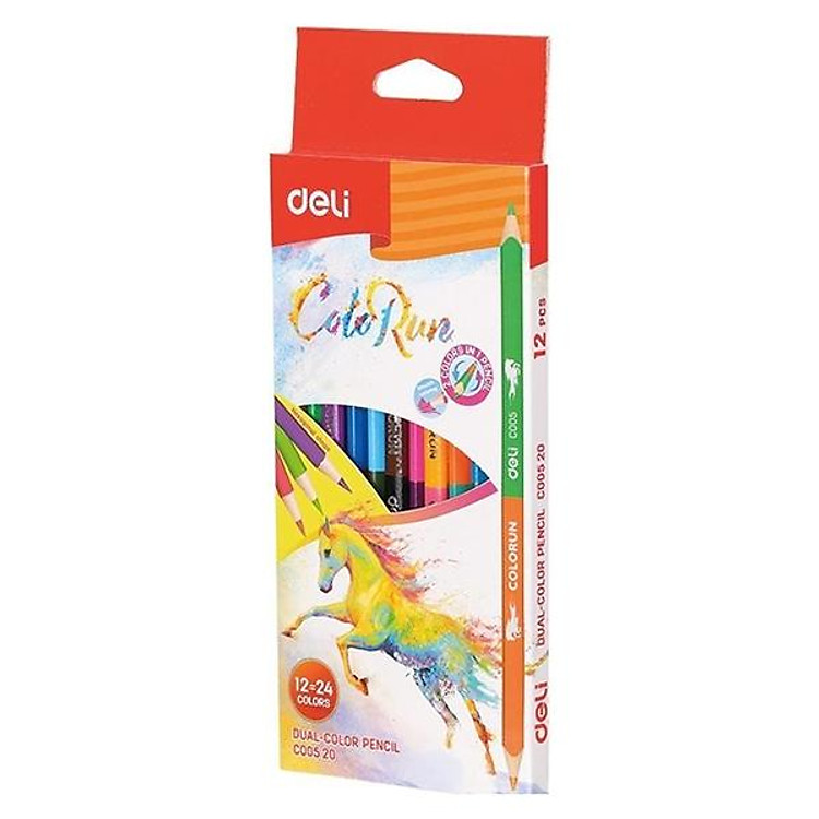 Bút Chì Màu 2 Đầu Deli C00520 (24 màu)