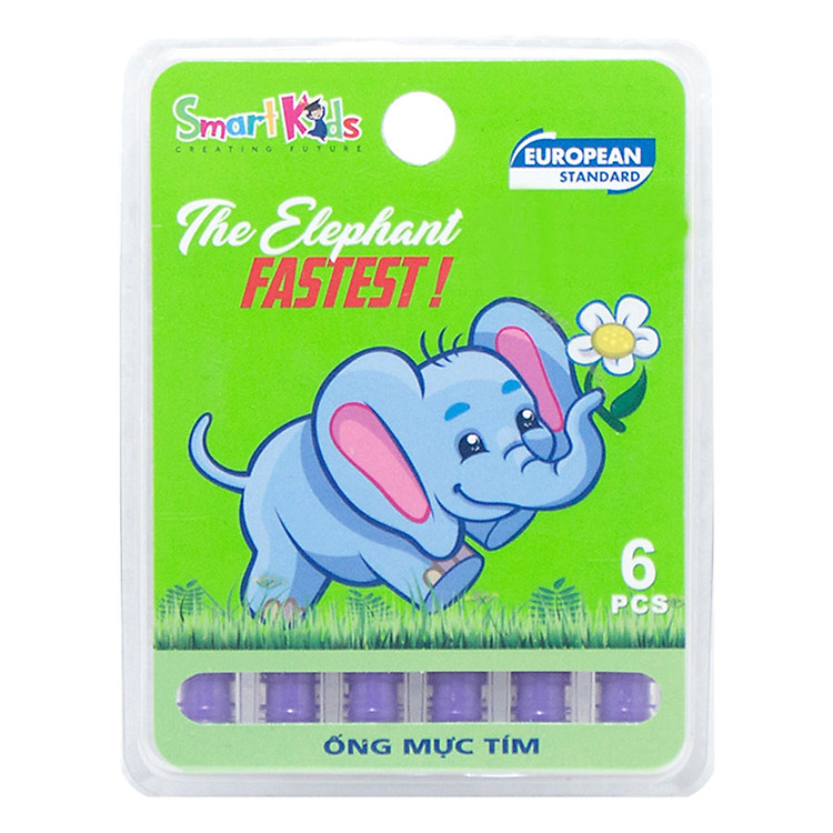 Vĩ 6 Ống Mực Màu Tím SMARTKIDS SK-CL06P001