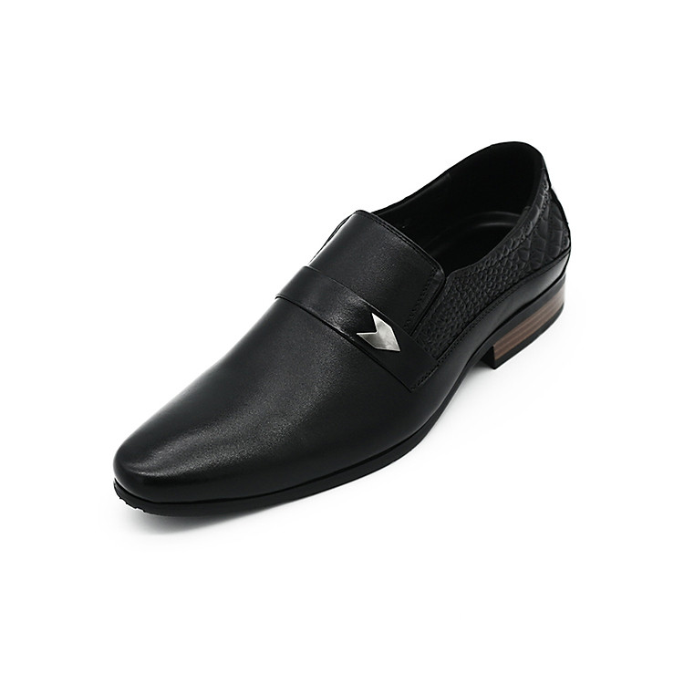 Giày Tây Nam Thủ Công Da Bò Thật K&T Black - GKT1308-01