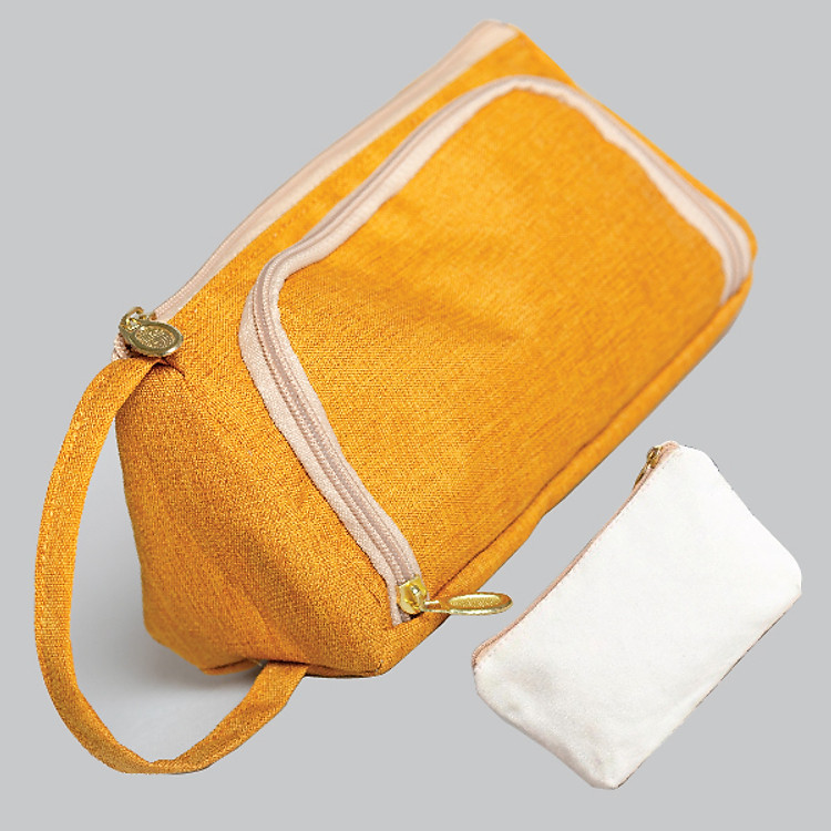 Hộp Đựng Bút Viết Bằng Vải Cao Cấp Size To Có Nhiều Ngăn Dành Cho Học Sinh, Văn Phòng, Tặng Túi Mỹ Phẩm Mini – Sản Phẩm Hot 2020