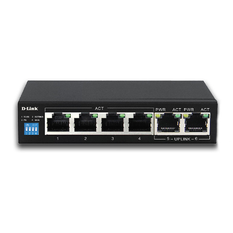 Bộ chia mạng D-Link DES F1006P 6 cổng - Hàng Chính Hãng