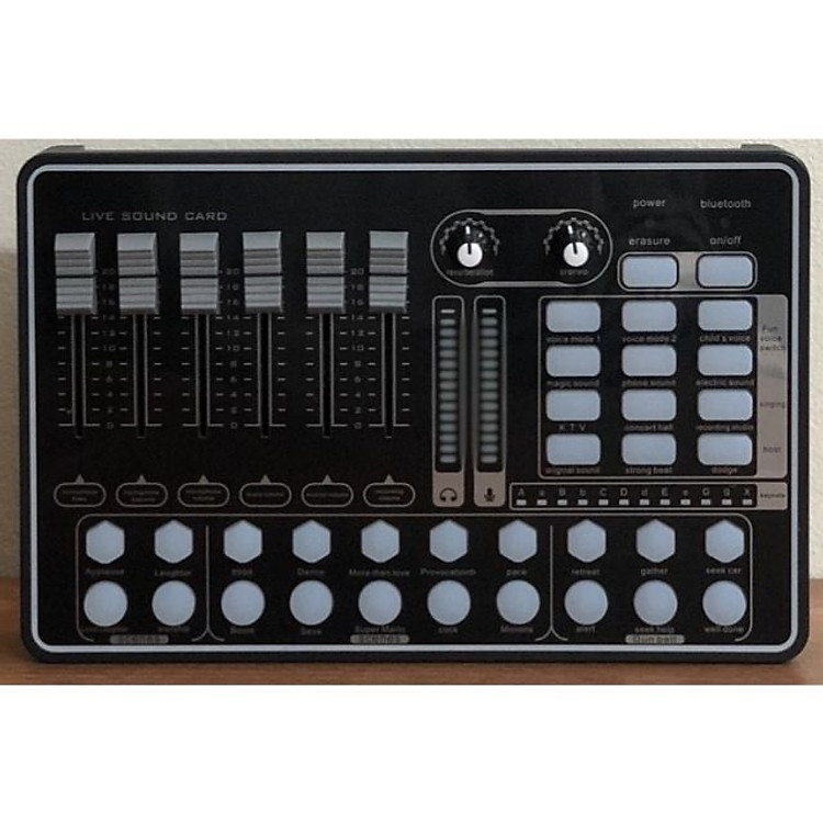 Thiết bị thu âm livestream hát karaoke online sound card H9 ( K9 ) có bluetooth để lấy nhạc