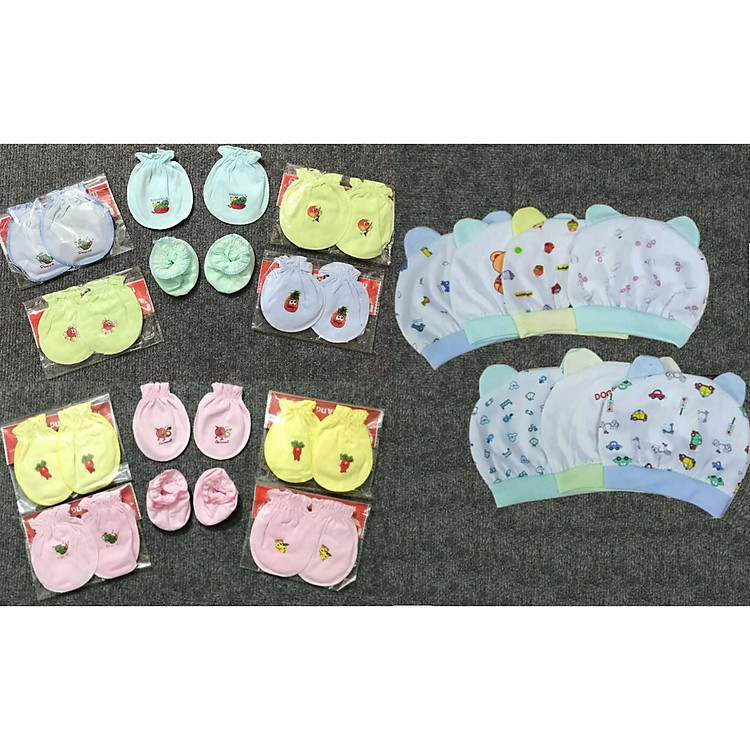 Combo 5 nón, 10 bao tay, 10 bao chân ( Hàng giống hình )