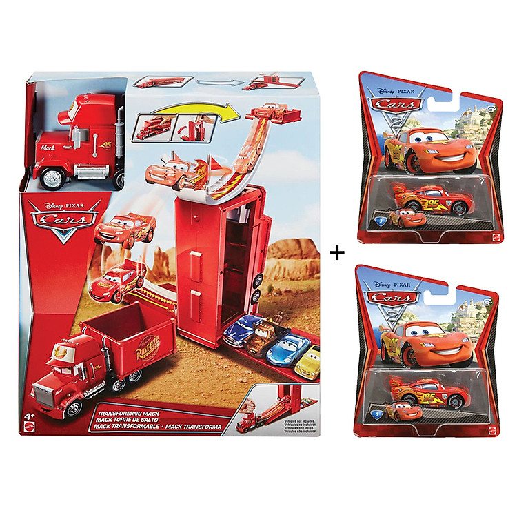 Bộ Xe Tải Biến Hình Mack Cars DVF39 Kèm Quà Tặng Siêu Xe 1:55 Cars W1938