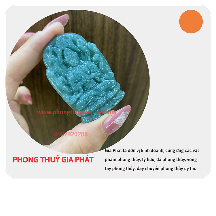 Mặt dây chuyền thiên thủ thiên nhãn lam ngọc loại A|phongthuygiaphat