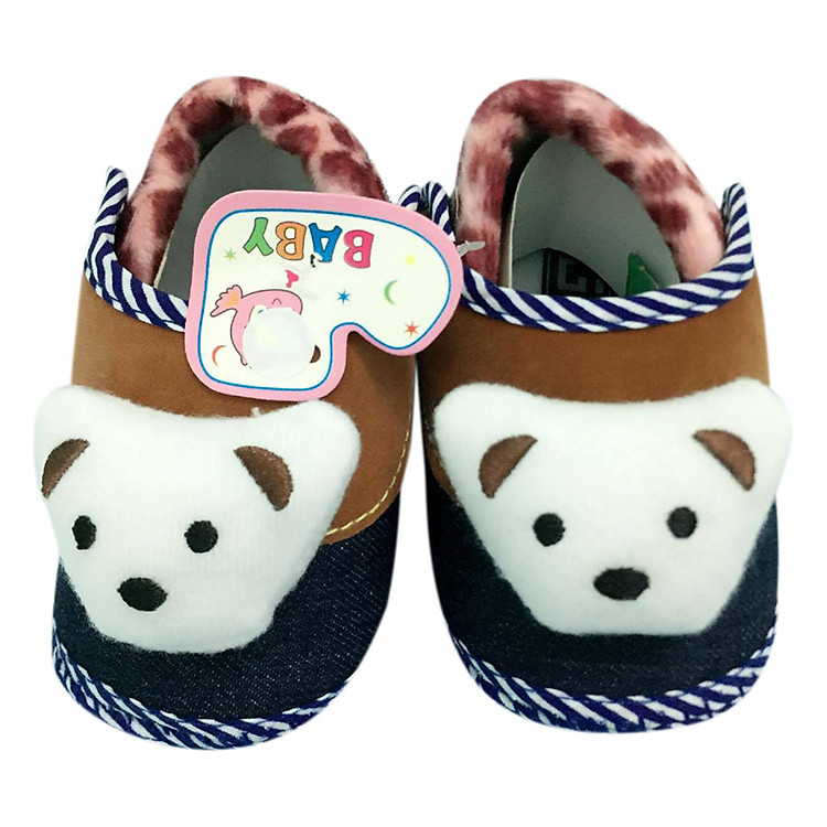 Giày Tập Đi Đế Bệt Baby Panda Bảo Thịnh - Nâu (13cm)