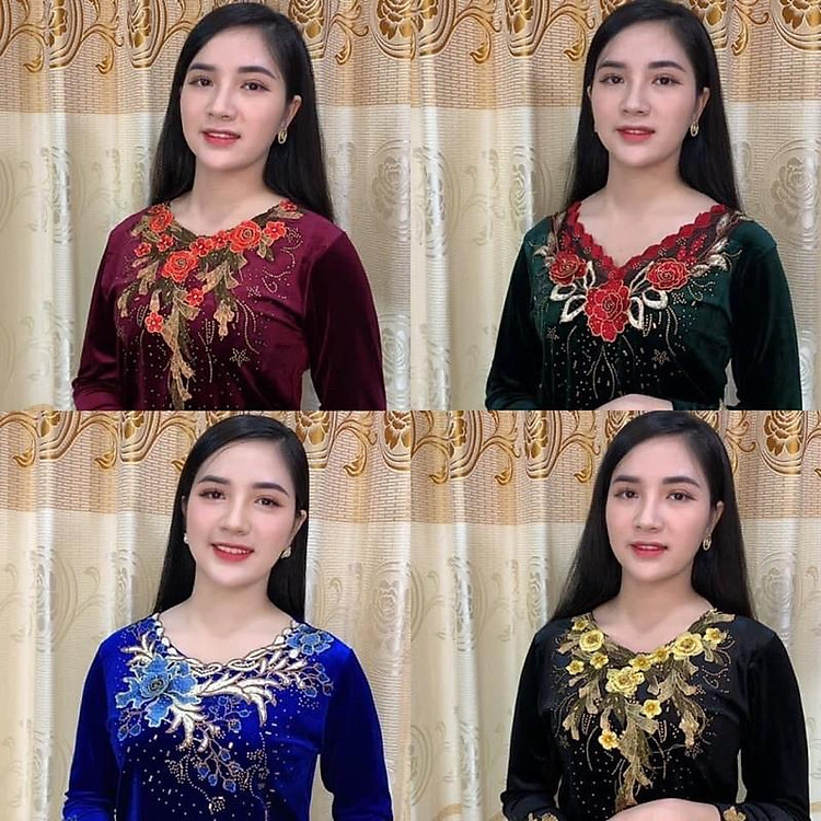 Áo nhung trung niên tặng Mẹ, Bà ( có ảnh thật)