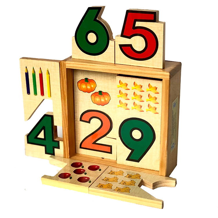 Đồ Chơi Ghép Số Bằng Gỗ BENRIKIDS-MT Giúp Bé Học Số Trực Quan