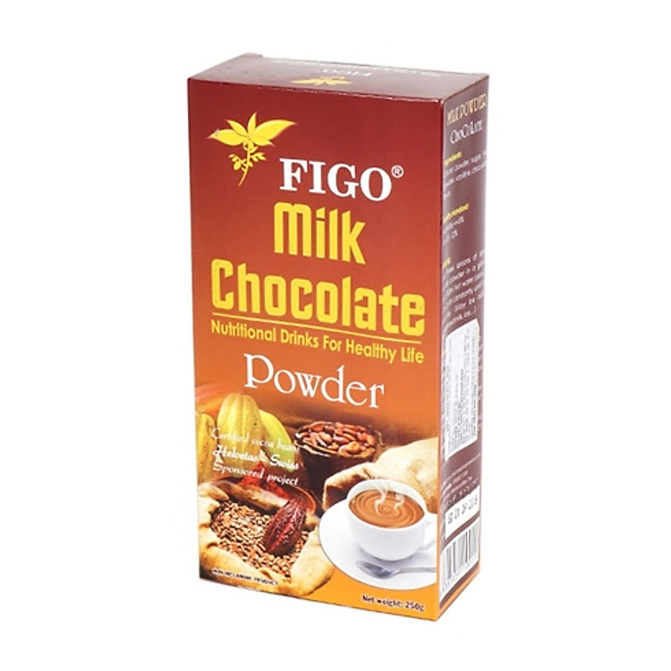 Bột Socola sữa 60% cacao Figo 250gram