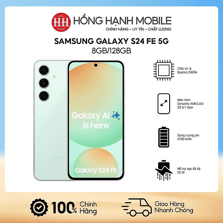 Điện Thoại Samsung Galaxy S24 FE 5G 8GB/128GB - Hàng Chính Hãng