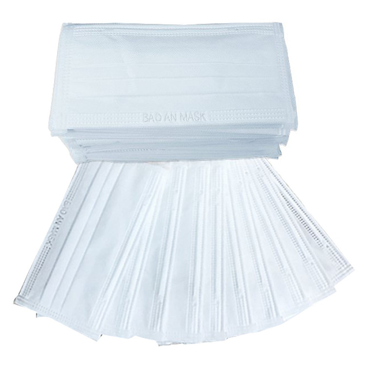 Khẩu Trang Y Tế Kháng Khuẩn 4 Lớp Dày Bảo An - Màu Trắng (Hộp 50 Cái)