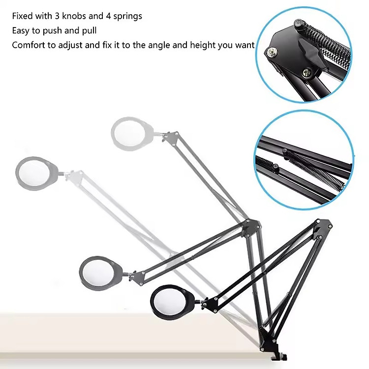 Kính lúp công nghiệp gắn bàn TERINO DE-27B (phóng đại 10X và 20X) - Ảnh 5