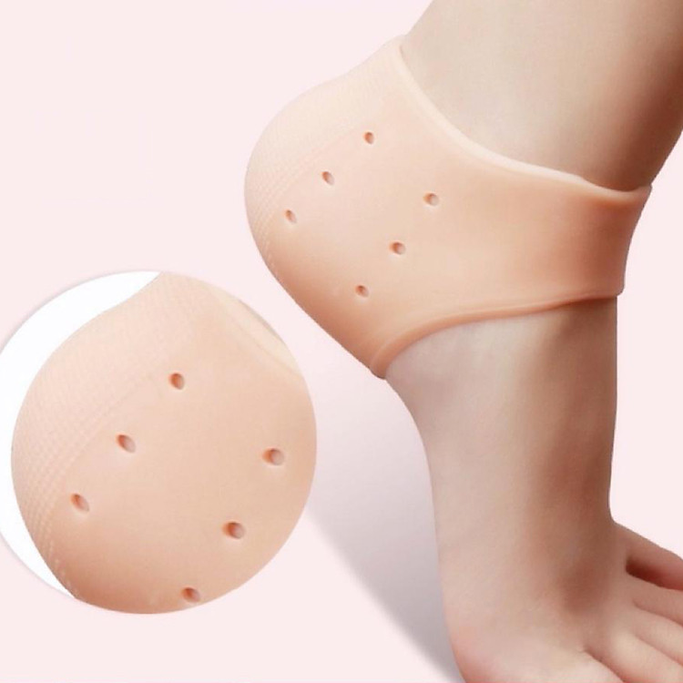 Bộ 10 đôi lót gót Silicon bảo vệ gót chân và cổ chân - Màu Da