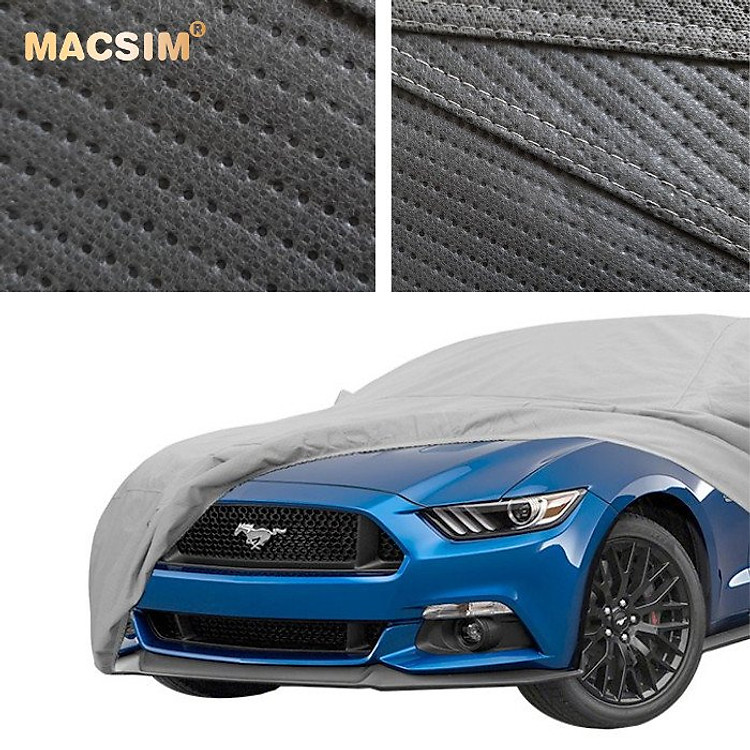 Bạt phủ ô tô chất liệu vải không dệt 3 lớp cao cấp MACSIM cho VinFast Lux SA màu ghi