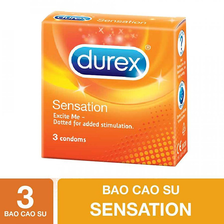 Bao Cao Su Durex Sensation 3S – 39186 - 100584267 (3 Cái / Hộp)