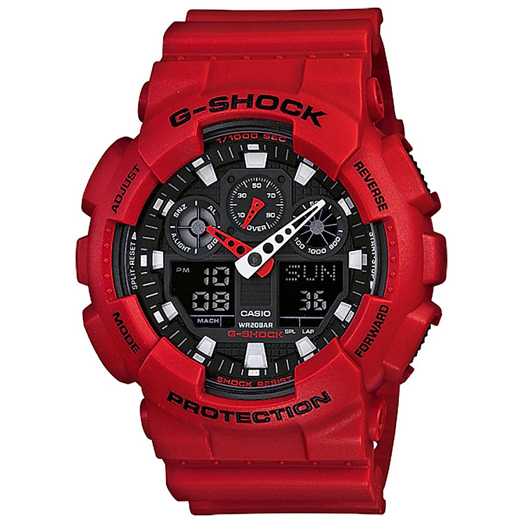 Đồng hồ nam dây nhựa Casio G-Shock chính hãng Anh Khuê GA-100B-4ADR (51mm)