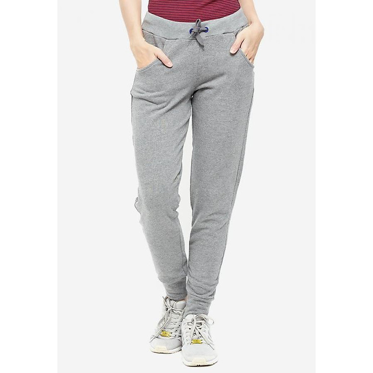 Quần thun dài nữ jogger 3008_xam