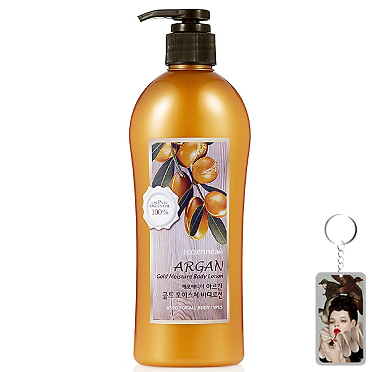 Sữa Dưỡng Thể Thảo Dược Mềm Da Argan Body Lotion Gold Hàn Quốc 500ml + Móc Khóa
