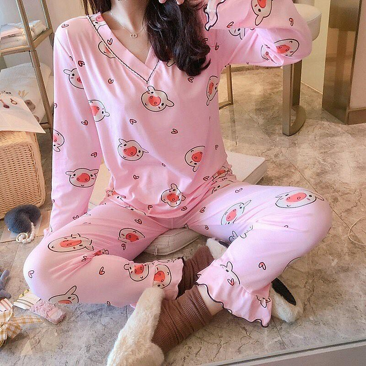 Đồ ngủ mặc nhà thoải mái logo hình trái cây dễ thương ..