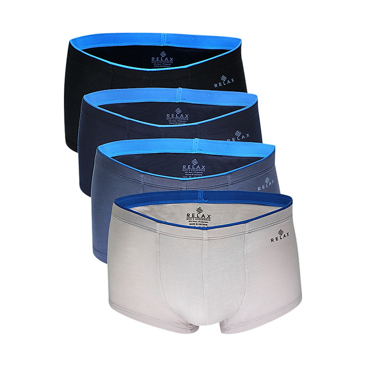 Combo 4 Quần Boxer Nam Thun Giãn 4 Chiều Relax 4RLTK041
