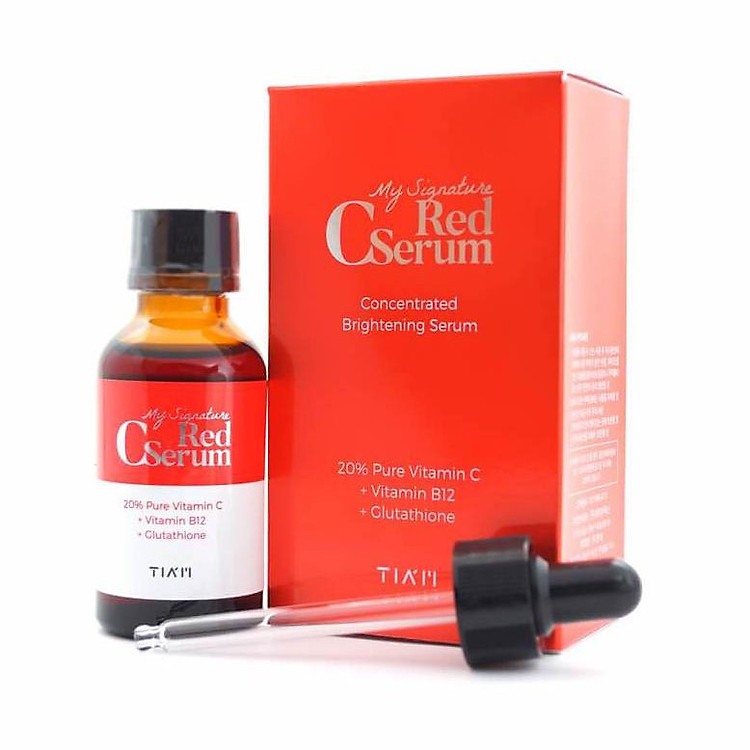 Tinh chất phục hồi dưỡng trắng sáng da, mờ vết thâm TIA'M My Signature Red C Serum 30ml