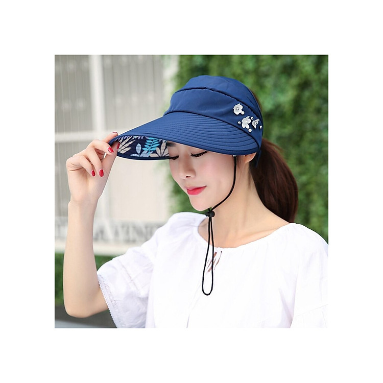 Nón Nửa Đầu Hở Chóp Thêu Họa Tiết Đính ngọc Thời Trang Cho Nữ