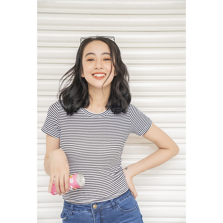 Áo thun body sọc trắng đen