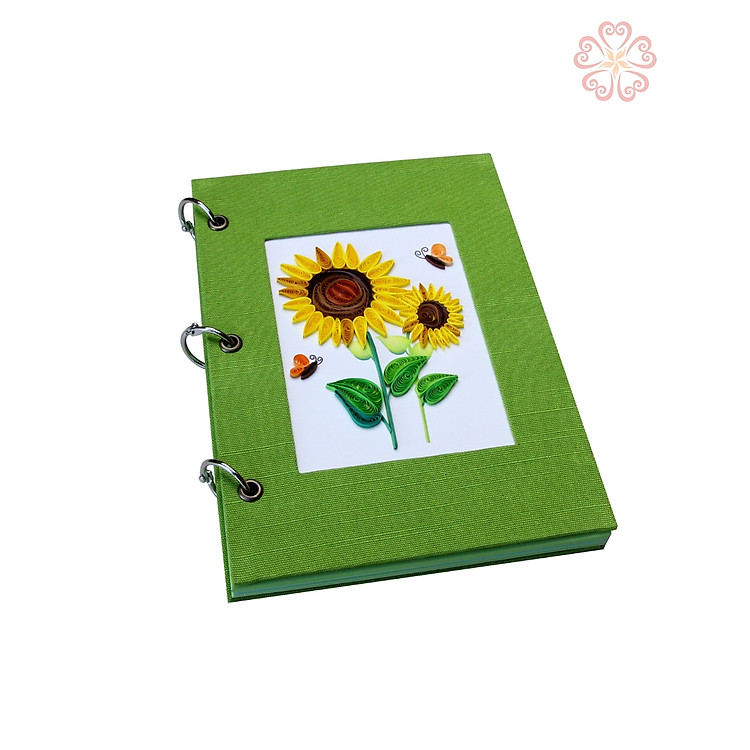 Sổ tay Giấy Xoắn nghệ thuật chủ đề các loài hoa size 13.5x18.5