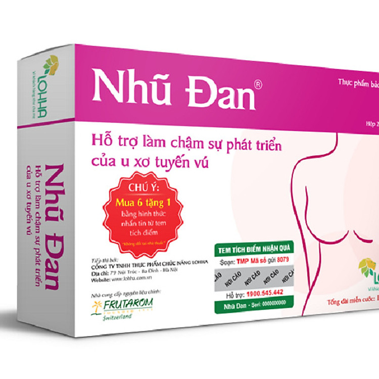 Combo 2 hộp Nhũ Đan- Hỗ trợ u vú lành tính