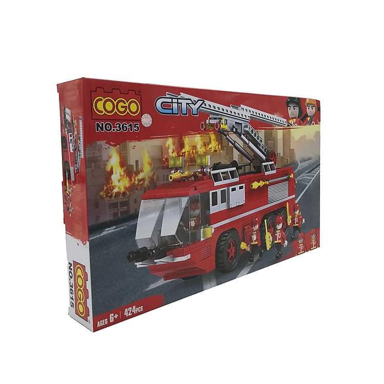 Đồ Chơi Lắp Ráp Xe Cứu Hỏa COGO Chính hãng Giá tốt - Hình ảnh 4