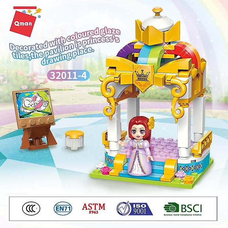 Mua Đồ chơi xếp hình cho bé gái Qman 32011 Chính hãng Giá tốt - Hình ảnh 3