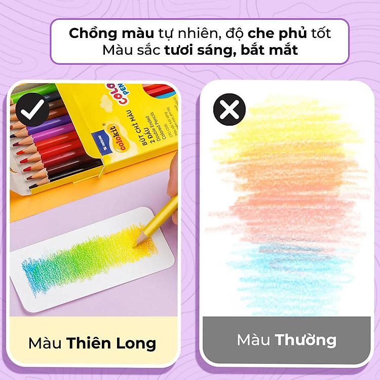 Hộp 6 Bút Chì Màu Hai Đầu Colokit CPC-C034 - Ảnh 7