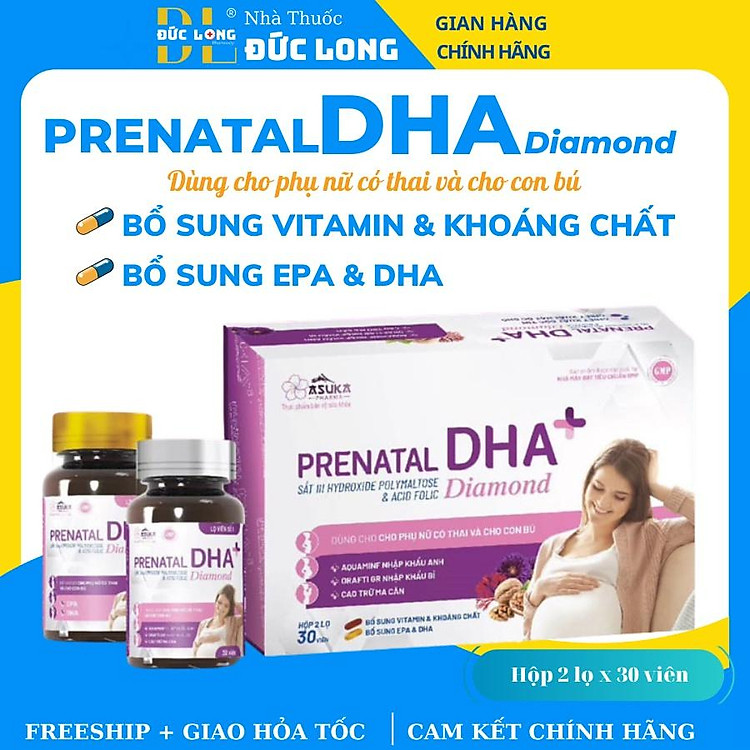 Chọn mua tại Shopee: Prenatal DHA+ Dimond ASUKA cho bà bầu mua giá tốt nhất tại Shop Mall