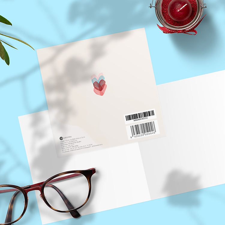 Thiệp Valentine SDstationery vuông 12x12 cm - Ảnh 3