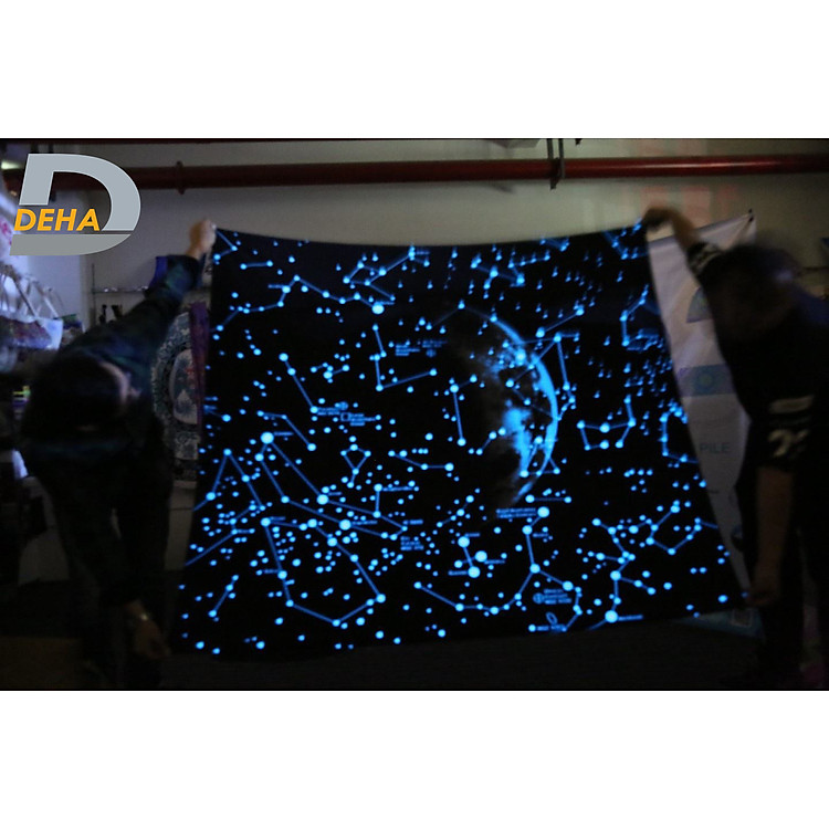 Thảm trang trí tranh vải treo tường họa tiết dải ngân hà bầu trời sao decor phòng nhà cửa, dán tường, cạnh giường