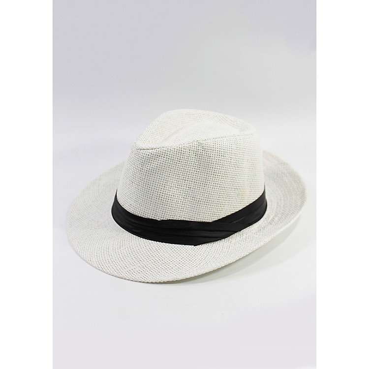 Mũ cói đi biển panama fedora cao bồi cowboy unisex