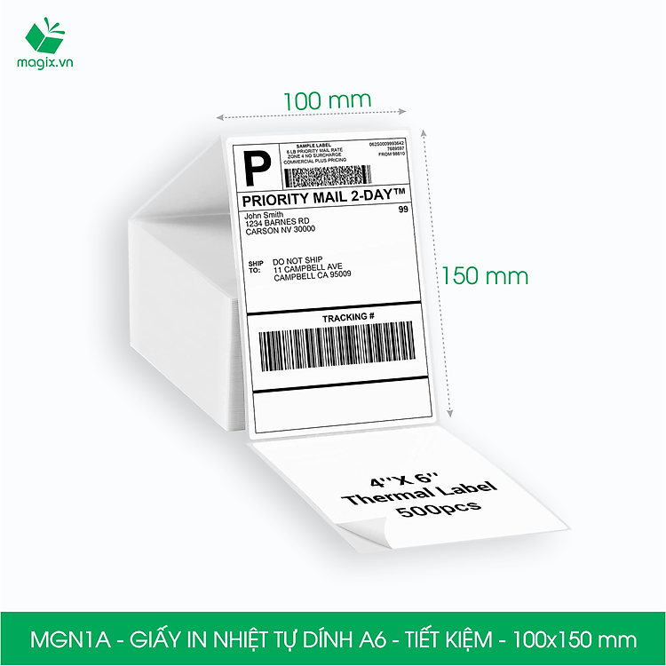 Giấy In Nhiệt Tự Dính A6 (500 tờ)