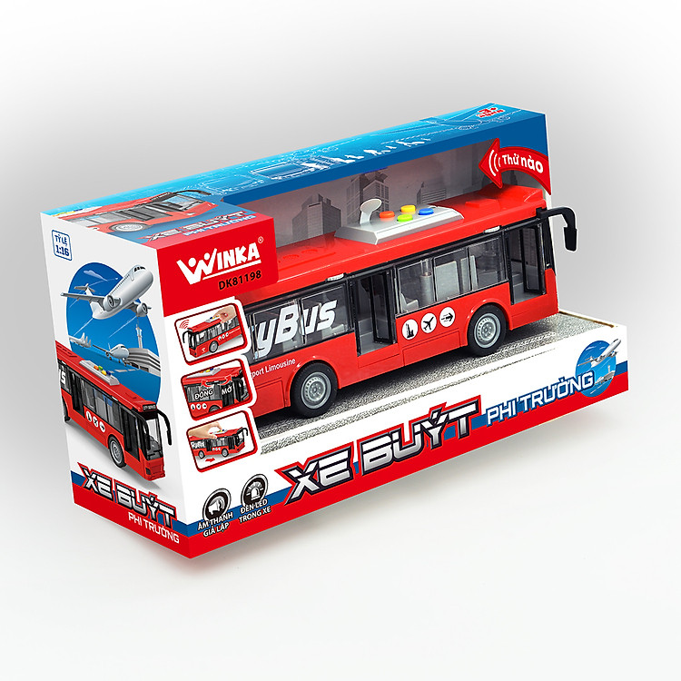 Đồ Chơi Xe Buýt Phi Trường Đỏ DK81198 Chính hãng Ưu đãi - Hình ảnh 2
